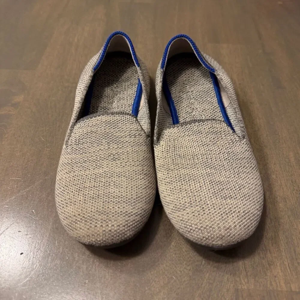 Rothy’s Girls The Loafer Size 1 Taupe Heather